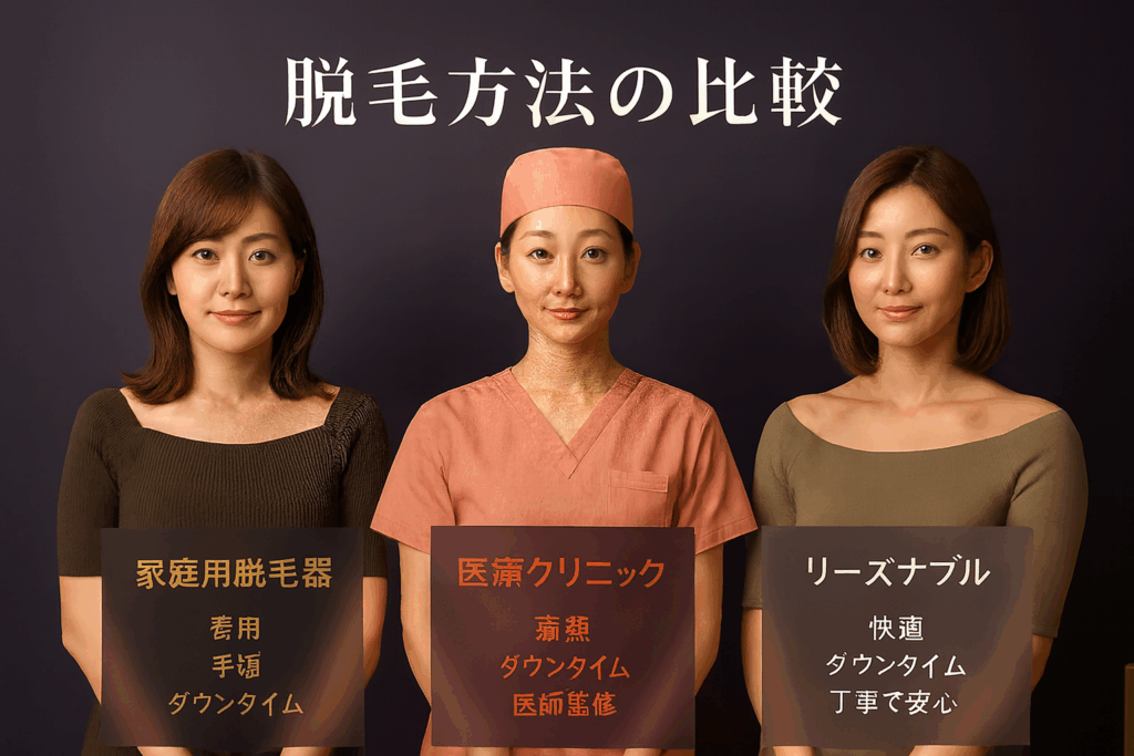 【脱毛はどこで?】家庭用・クリニック・サロン脱毛の違いを徹底比較! - Notエステ彦根